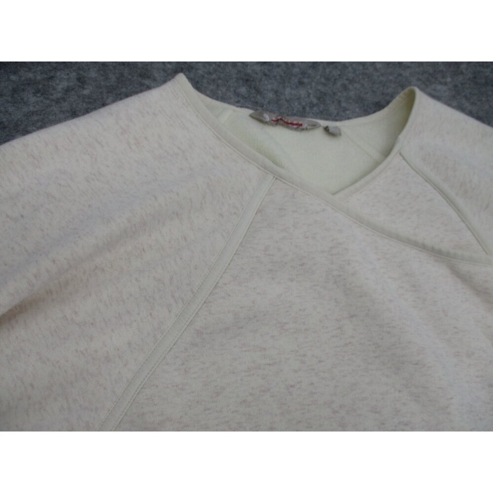 Athleta Womens Sweater XL Oversized Fleece Lined Oatmeal Heather Cardigan Knit - Picture 8 of 16